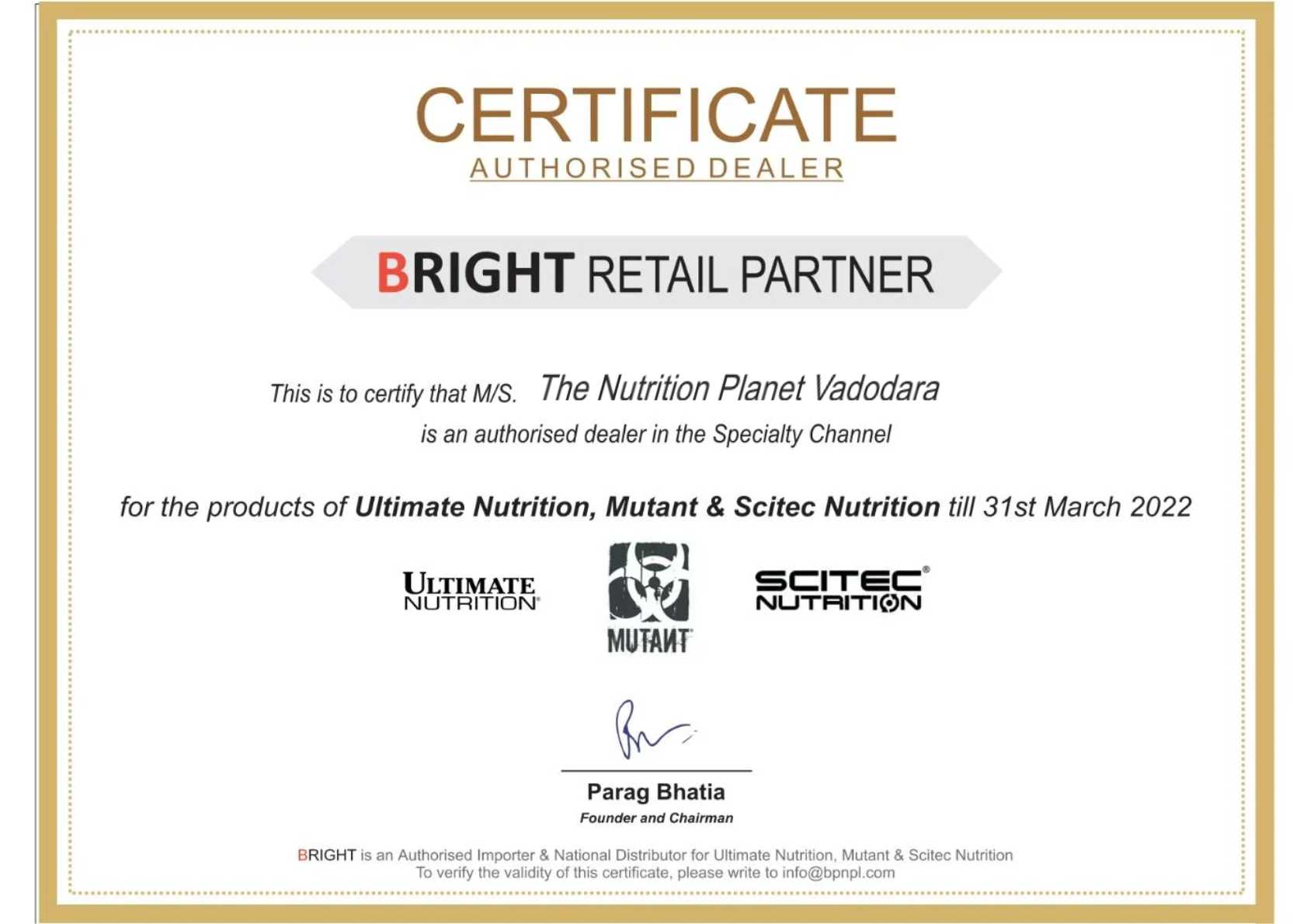 Authorised Dealer Of Bright Performance