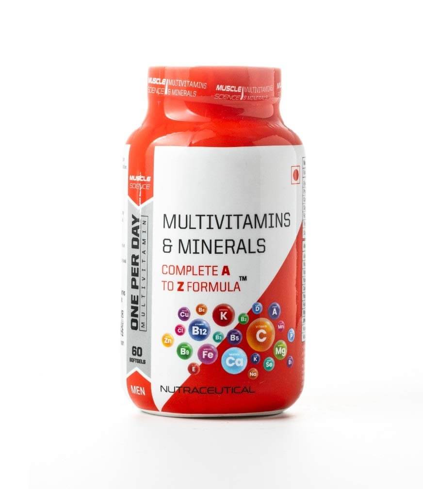 Muscle Science Multivitamin and Minerals Daily Formula for Men Supplement - 60 Softgels